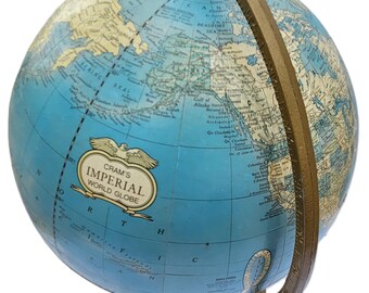 World Globe With Metal Stand Cram Imperial 1990s - Fedex to IN 25