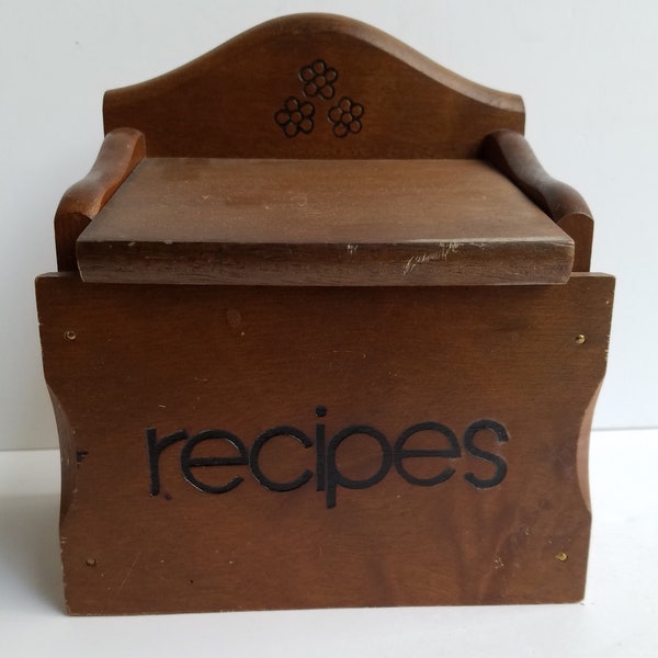 Wood Recipe Box Etsy Canada