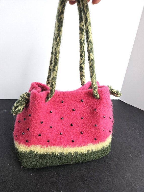 Felted Watermelon Look Handbag - image 3