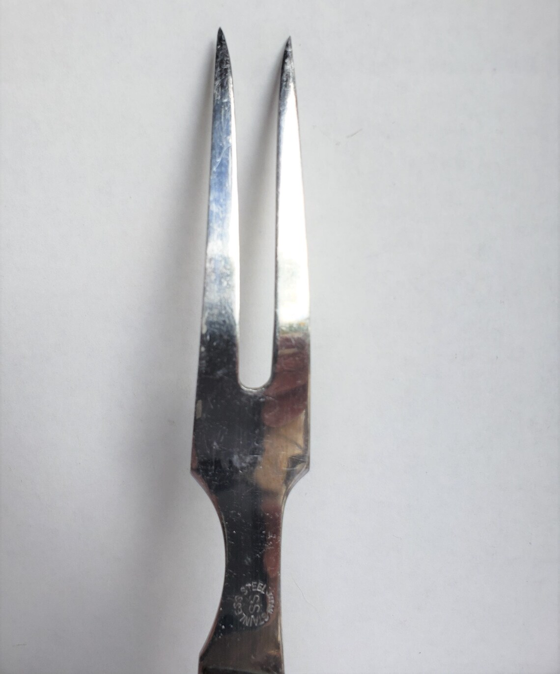 Carving Fork with Long Tines and Wood Handle Etsy