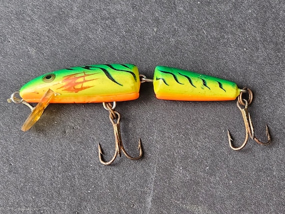 Rapala Fire Tiger Jointed Fishing Lure Double Treble Hook Green and Yellow - Etsy UK Rapala Fire Tiger Jointed Fishing Lure Double Treble Hook Green and Yellow - Etsy UK