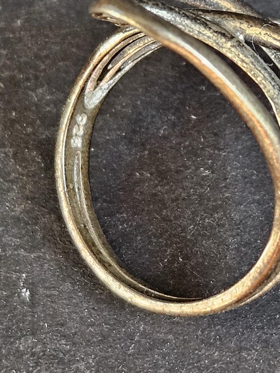 Interlocking Heart Sterling Silver Ring - image 3