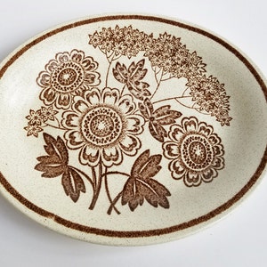 Oval Ironstone Serving Platter - by Wood and Sons of England  Brown and Cream Safari  Pattern