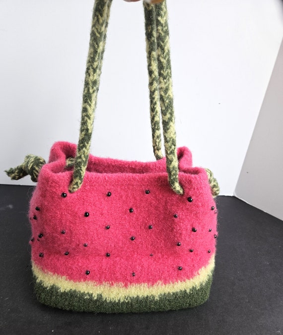 Felted Watermelon Look Handbag - image 2