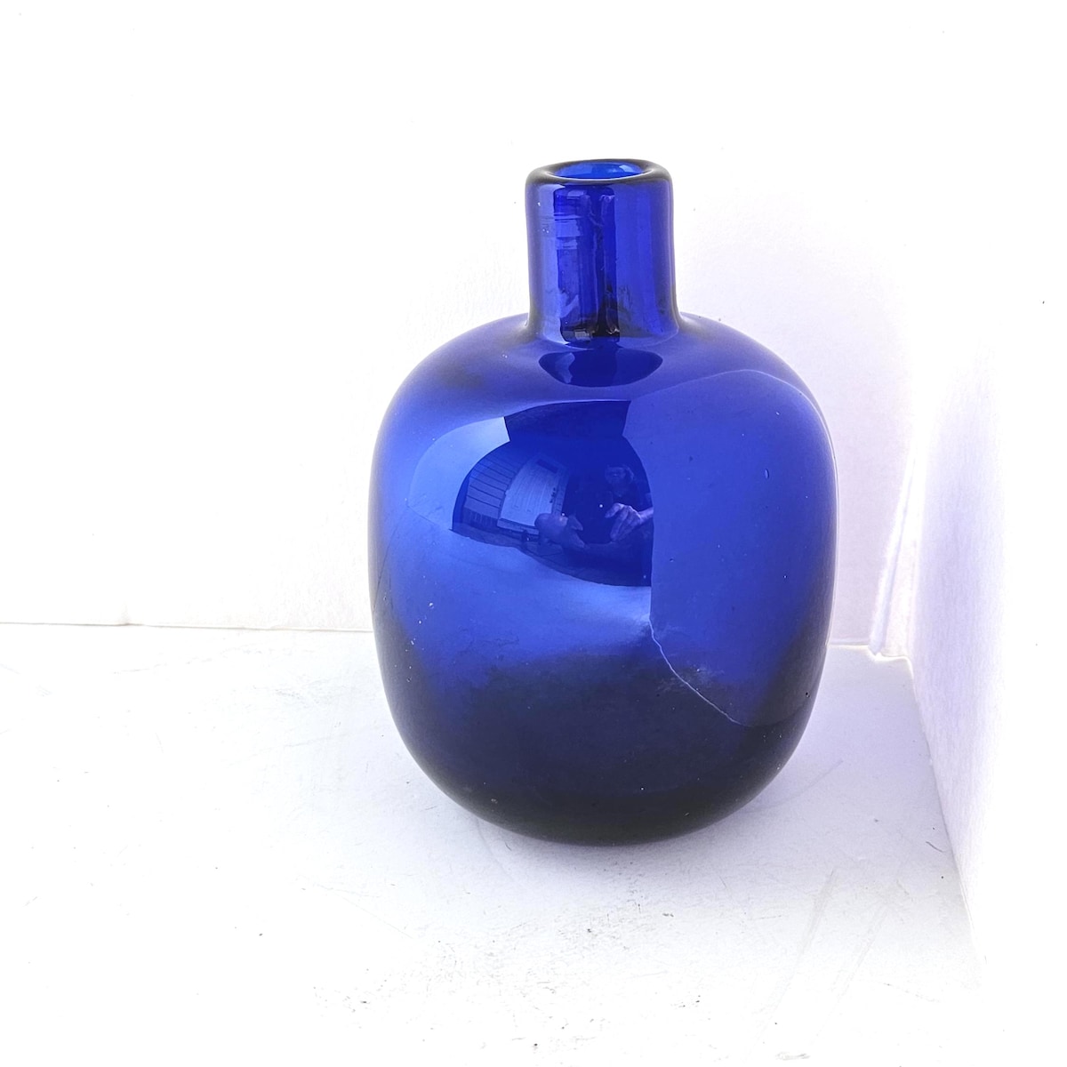 Blenko Glass Cobalt Blue Jug Like Vase - Nice Condition - Etsy
