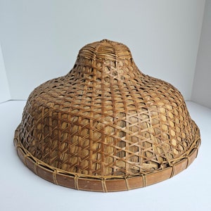 Vintage Chinese Woven Bamboo or Wicker Hat