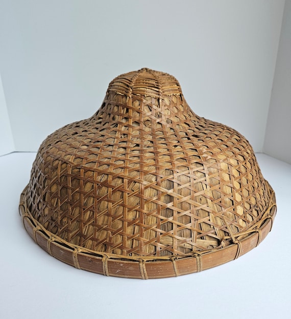 Vintage Chinese Woven Bamboo or Wicker Hat