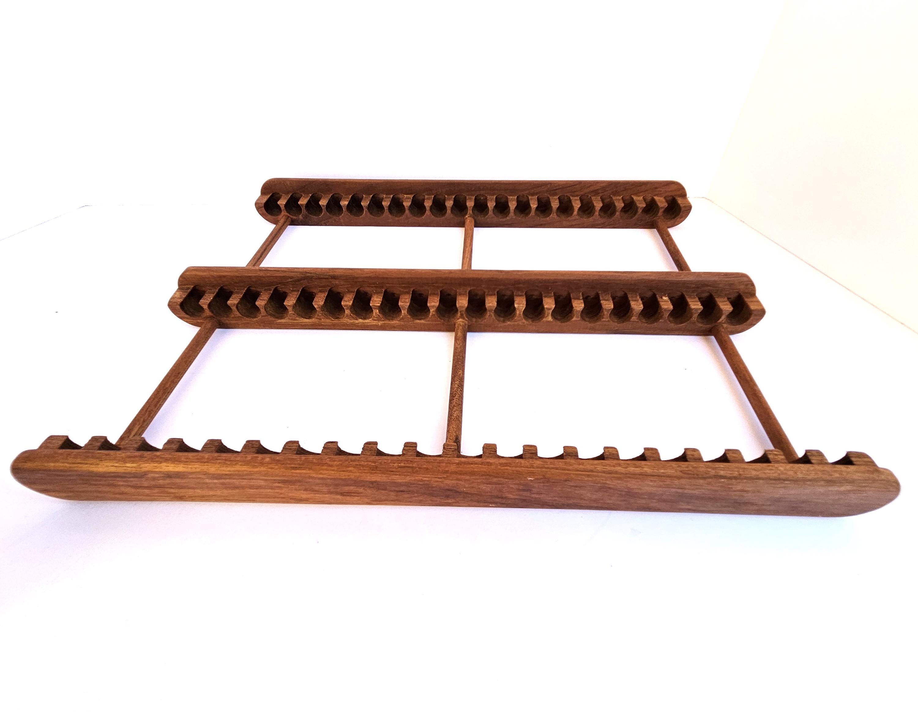 Teak CD Rack by Kalmar Designs - Holds 40 Cds - Small Chip - Etsy