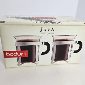 Paar weiße Bodum C Jorgensen Designed Java / Teetassen mit Box