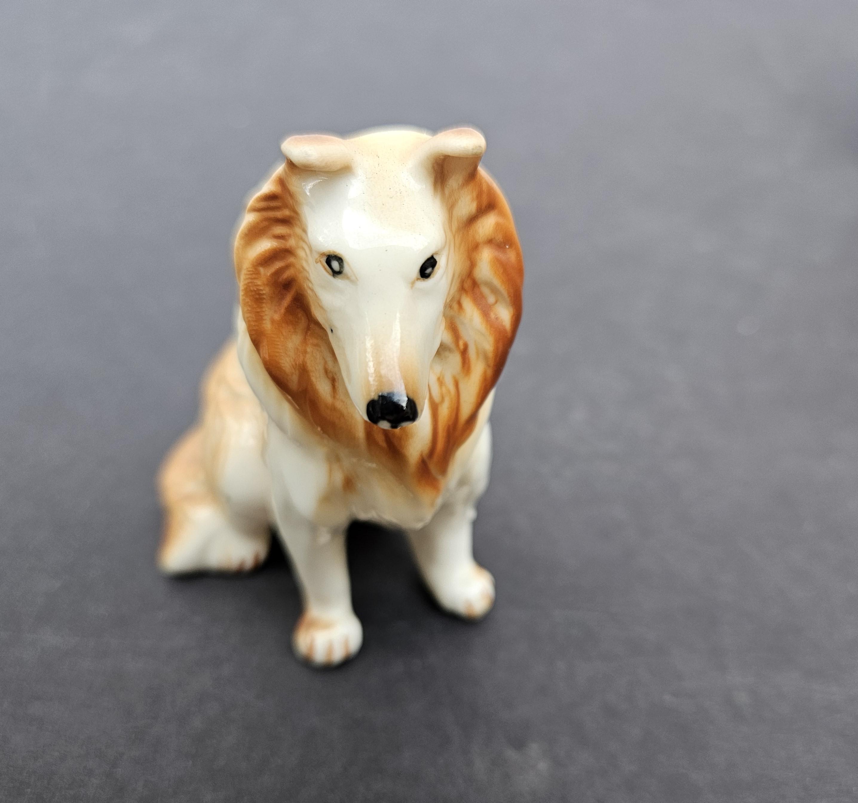 ボーンチャイナのコリー犬の置物 - 台湾 - Etsy 日本