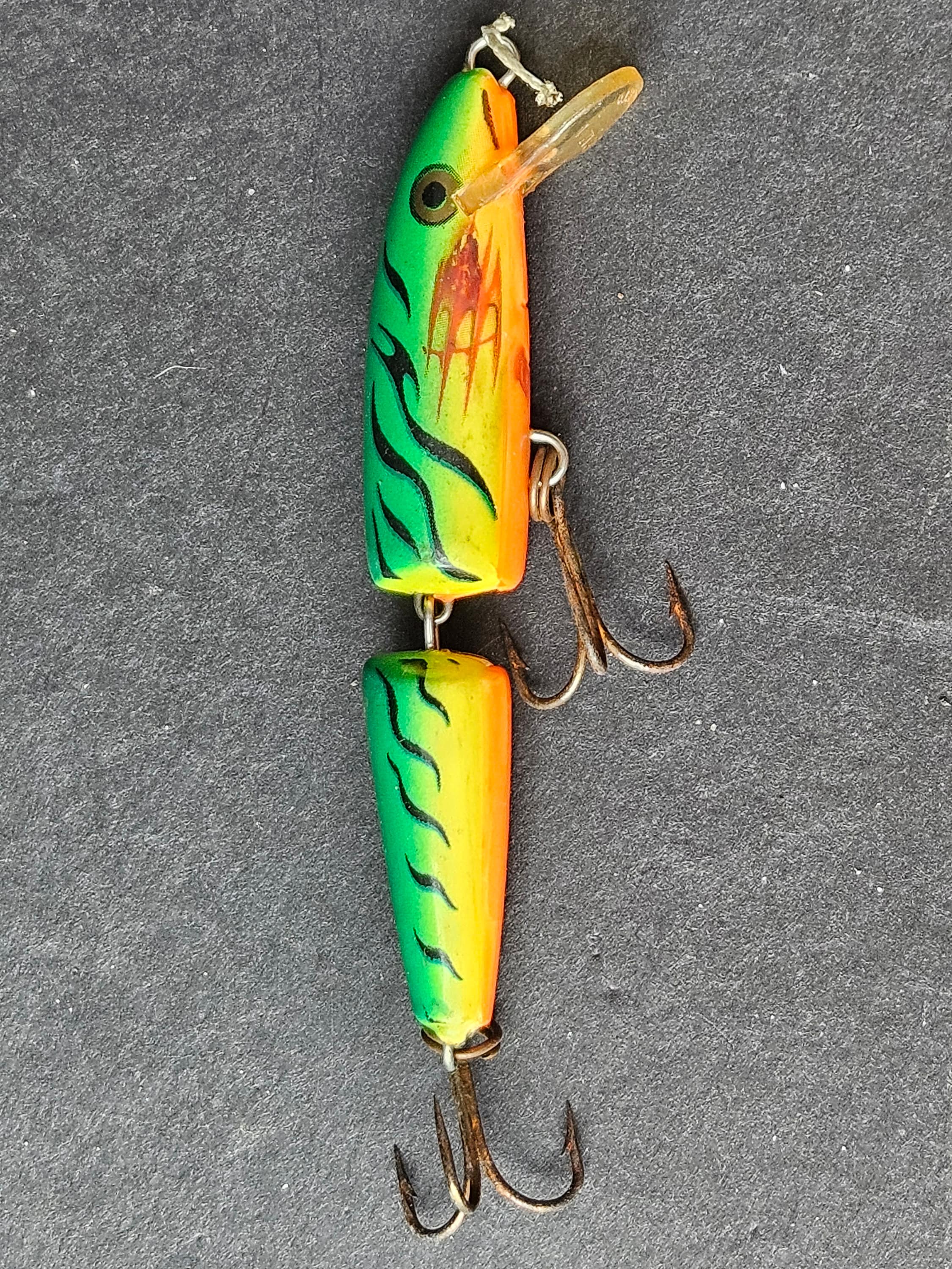 Rapala Fire Tiger Jointed Fishing Lure Double Treble Hook Green