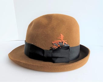 1940s Dapper Dobbs Fedora | Vintage 40s Chocolate Brown Fur 1940s Dapper Dobbs Fedora | Vintage 40s Chocolate Brown Fur