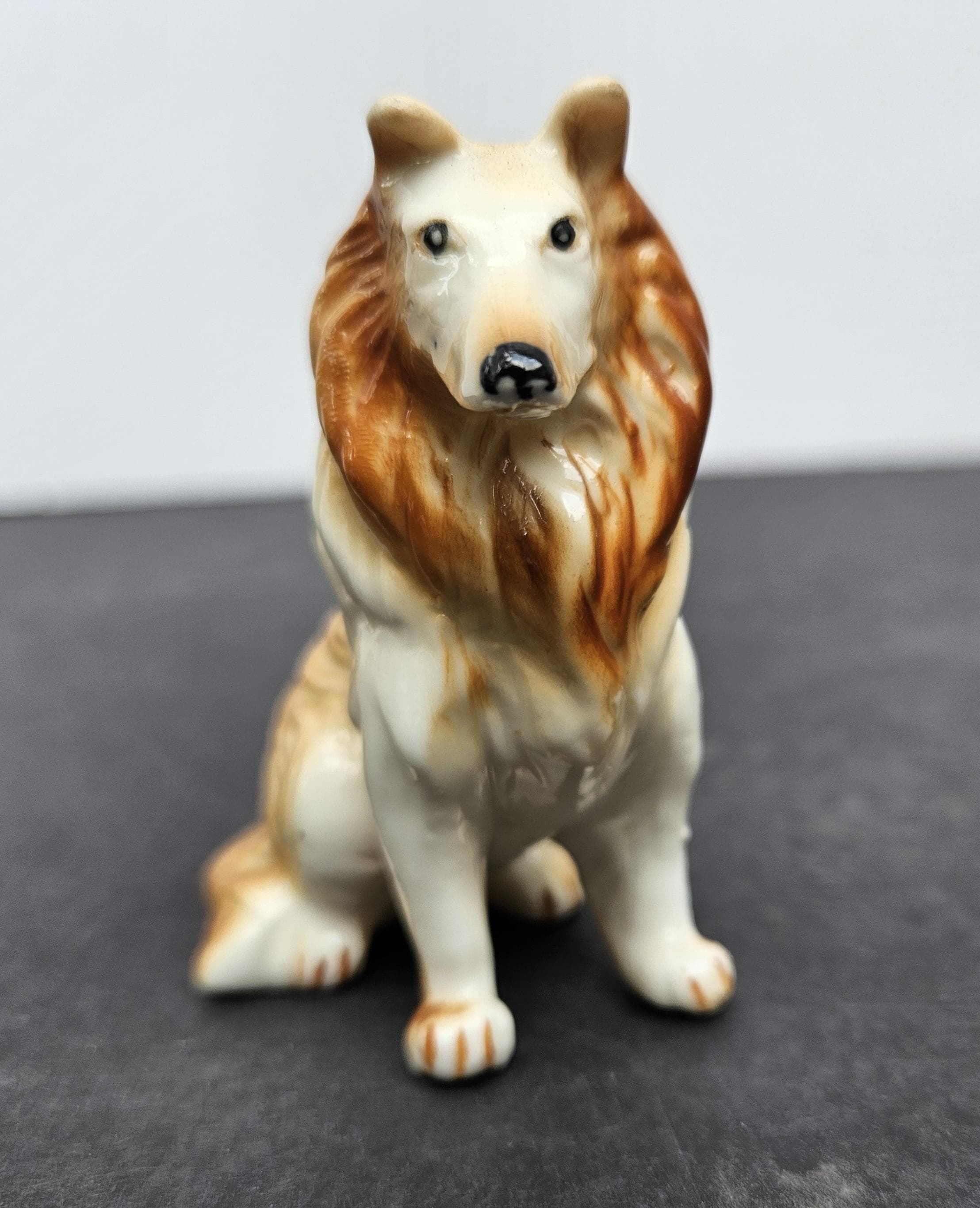 ボーンチャイナのコリー犬の置物 - 台湾 - Etsy 日本