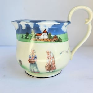 Royal Bayreuth Bavaria Creamer with Two Women and Landscape Scene