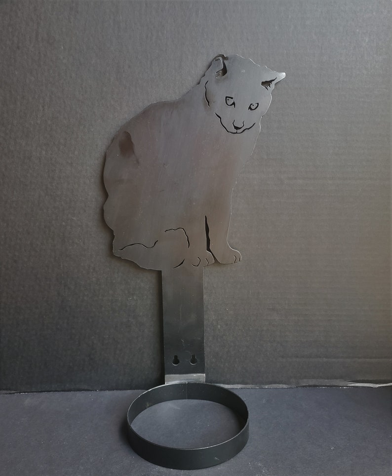 Black Metal Cat Plant Holder by Enthuse Design Pot Not Etsy