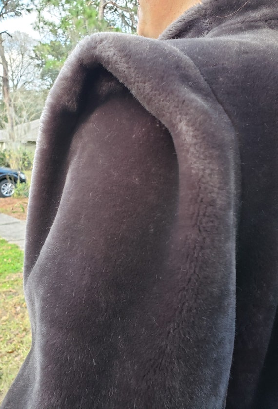 Vintage Faux Fur Coat or Jacket in Gray Color -  … - image 9