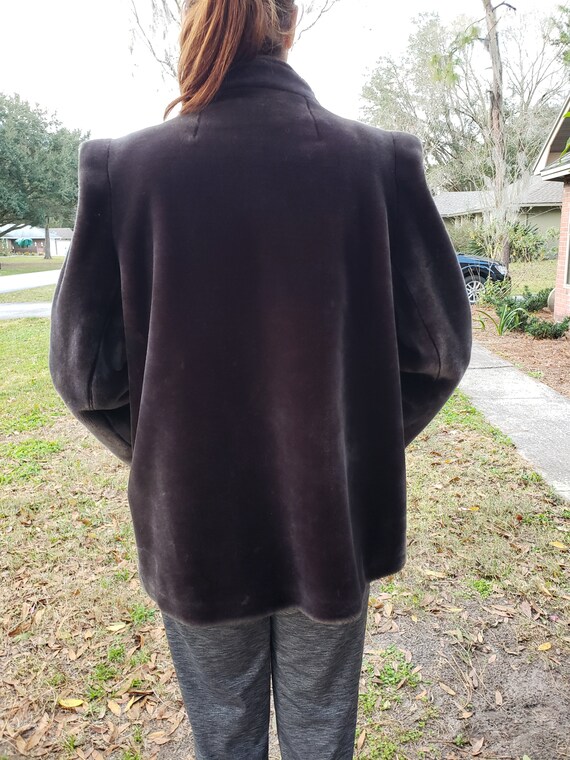 Vintage Faux Fur Coat or Jacket in Gray Color -  … - image 7