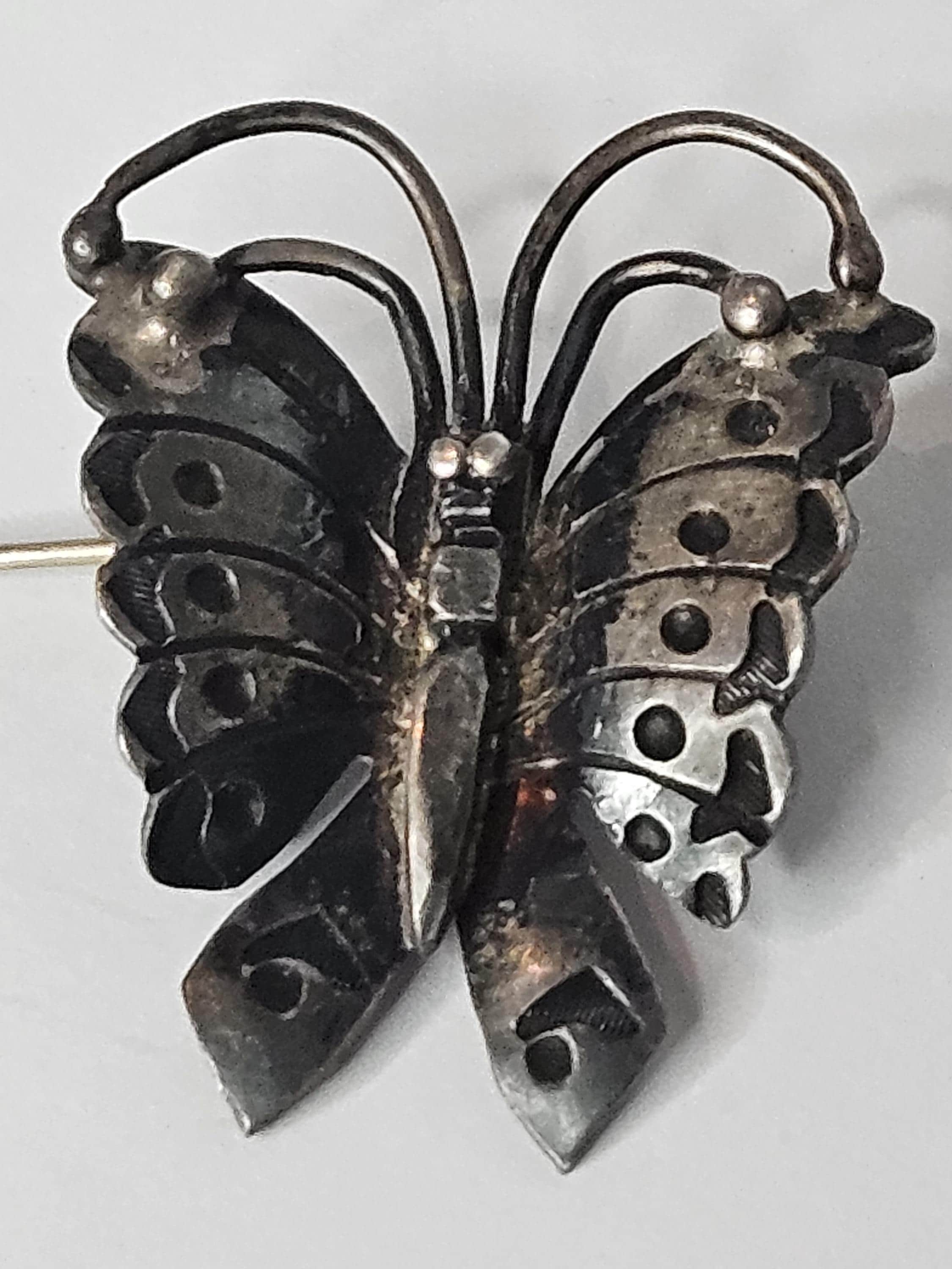 Navajo Silver Butterfly Brooch - Etsy