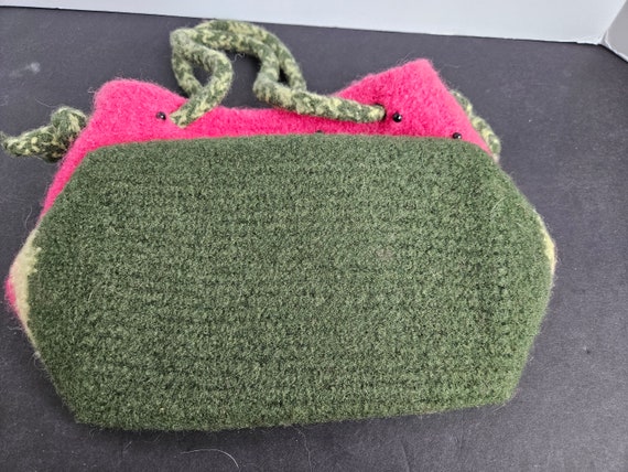 Felted Watermelon Look Handbag - image 6