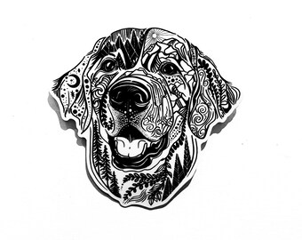 Autocollant Golden Retriever, Wild Slice, décalcomanies en vinyle, autocollant pour chiens, cadeau amoureux des chiens