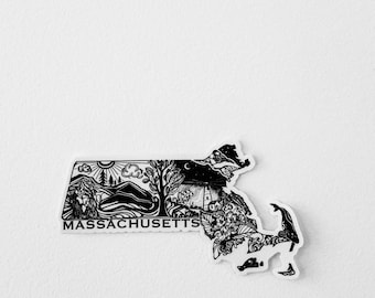 Massachusetts State sticker, travel sticker