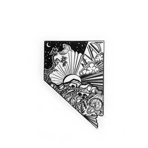 Nevada, USA stickers! 4&quot; weatherproof and durable. Great for car decals, water bottles, and laptops