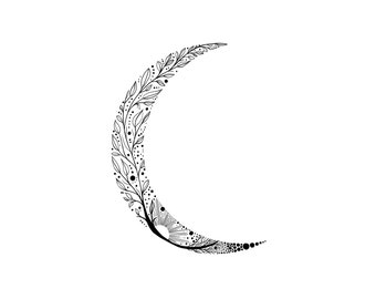 Crescent Moon tattoo artwork