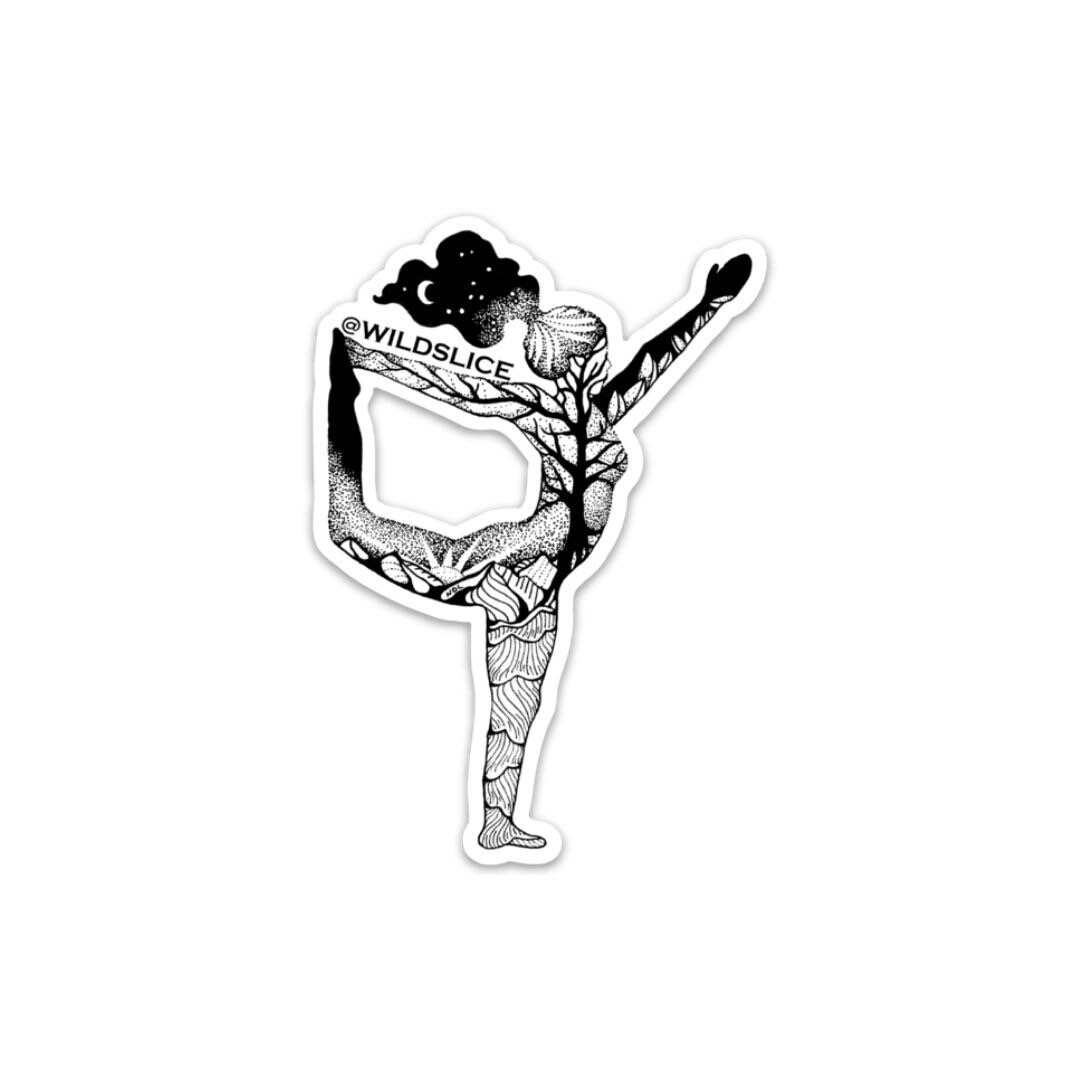 Yoga Girl 4" Weatherproof and durable, Outdoor sticker, Yoga sti…