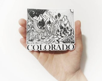 Colorado State  4" Weatherproof and durable, Outdoor sticker, Travel sticker, Wanderlust, Mountains,  Stickers