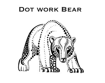 Dot work Bear Tattoo Artwork