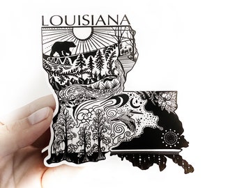 Louisiana 4” state sticker decal bumper sticker