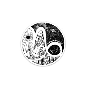 Capricorn Zodiac Stickers 3" vinyl weatherproof and durable