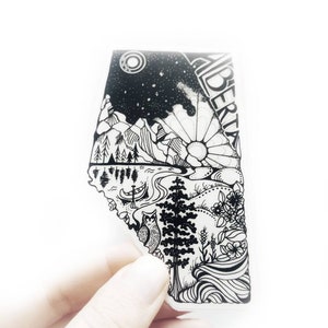 Alberta, Canada stickers! 4&quot; weatherproof and durable. Great for car decals, water bottles, and laptops