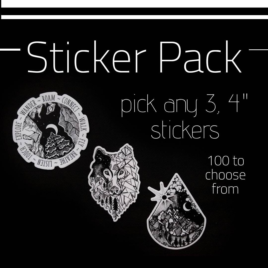 Discount Sticker Pack! Pick Any 3, 4inch Stickers! - Etsy