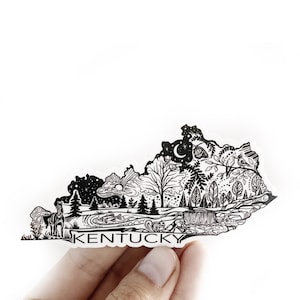 Kentucky 4” state sticker decal bumper sticker