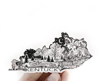 Kentucky 4” state sticker decal bumper sticker