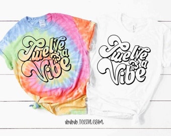 Twelve is a Vibe Shirt | Girls Birthday Tie Dye Solid Color 12th Bday Top | 12 years old Outfit Photo Prop Gift Twelfth Trendy Groovy Retro