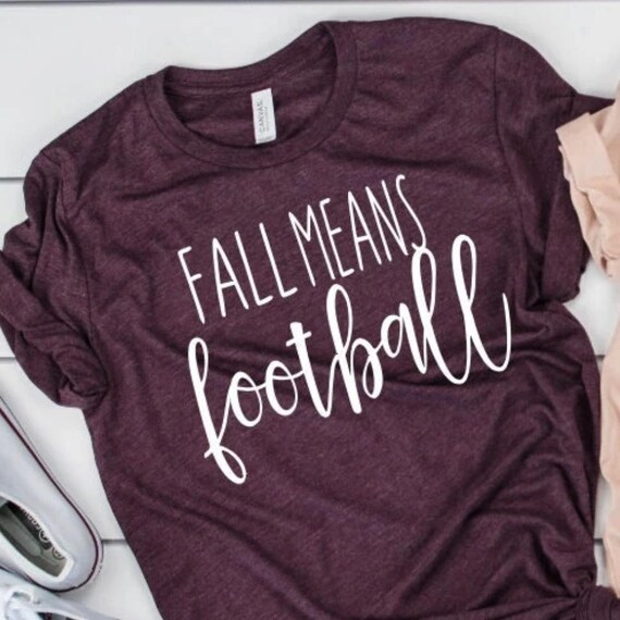 L automne est synonyme de maillot de football College football saison lycee equipe fan soeur haut adulte dames tailles cadeau tendance tenue de talonnage vetements Etsy France