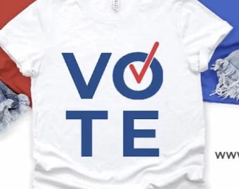 Vote Shirt with Check Mark: Election Day Unisex Tee