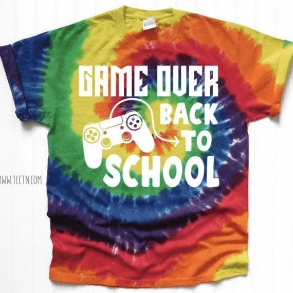 Game Over Back to School Video Game Shirt | Tie Dye Top Gaming Outfit  Kindergarten 1st 2nd 3rd 4th 5th Grade First Day Teacher Clothes Gift -  Etsy Canada