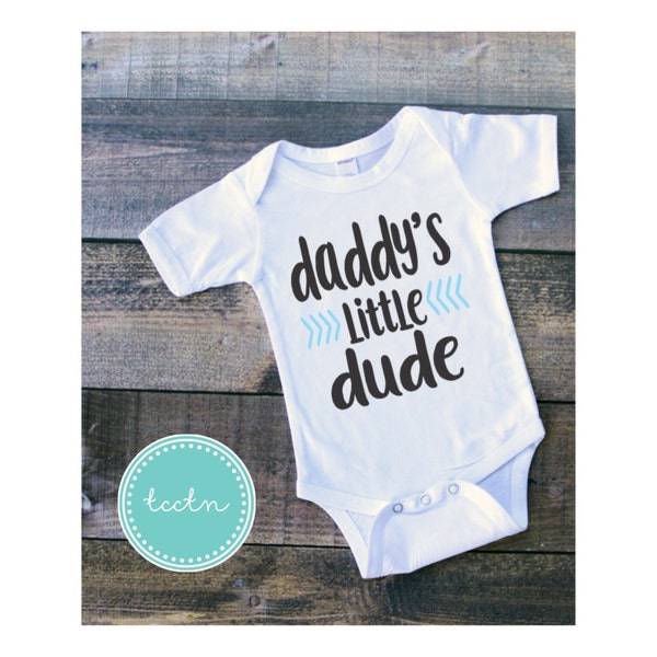 Daddy's Little Dude One Piece Bodysuit | Father Son Outfit | little boy infant bodysuit