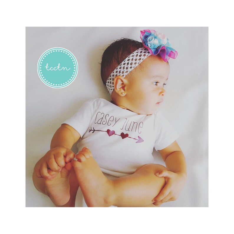 Monogrammed One Piece Monogram Arrow One Piece Bodysuit Arrow Bodysuit Personalized Name Bodysuit