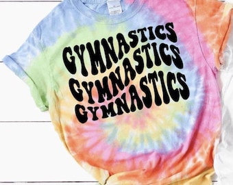 Tie Dye Gymnastics Shirt: Retro Gymnast Gift