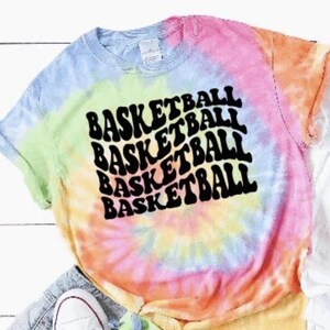 Basketball Groovy Shirt | Ladies Girls Basketball Player Top Gift | Retro Basketball Season Outfit | Trendy Sports Coach Parent Team Clothes