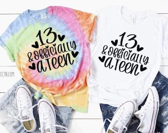 13th Birthday Shirt: Tie Dye Teen Girl Outfit