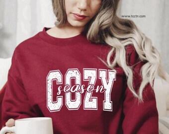 Cozy Season Fleece Sweatshirt - Fall Thanksgiving Pullover