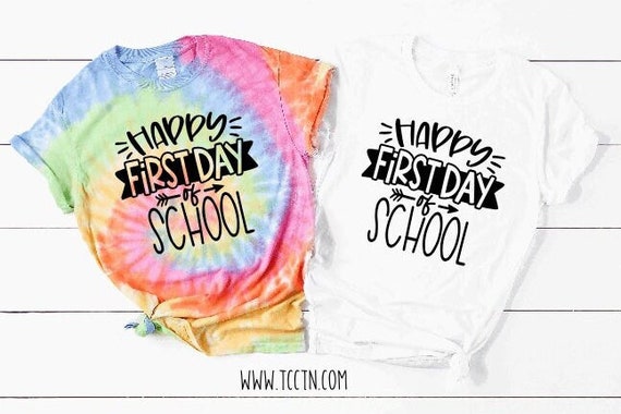  Happy Back To School For Women Teacher Tie Dye Third