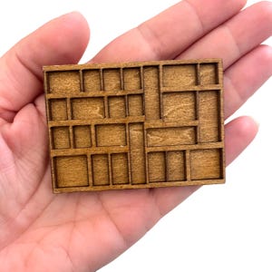 BANDEJA PARA IMPRESORA EN MINIATURA / Cantidad limitada / Versión n.° 1 / Cajón para decoración de casas de muñecas / Estante pequeño con baratijas / Caja de sombras / Escala 1:6 o 12