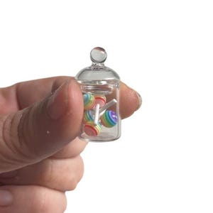 TINY LOLLIPOP Five (5) pieces (Jar Not Included) Dollhouse Miniature Micro Mini Candy 1:6 Scale