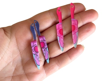 Clearance Bloody Knife Set of Two (2) Knives | ADD ON ITEM | Read Full Description: Always Free Shipping & One Dollar with Purchase